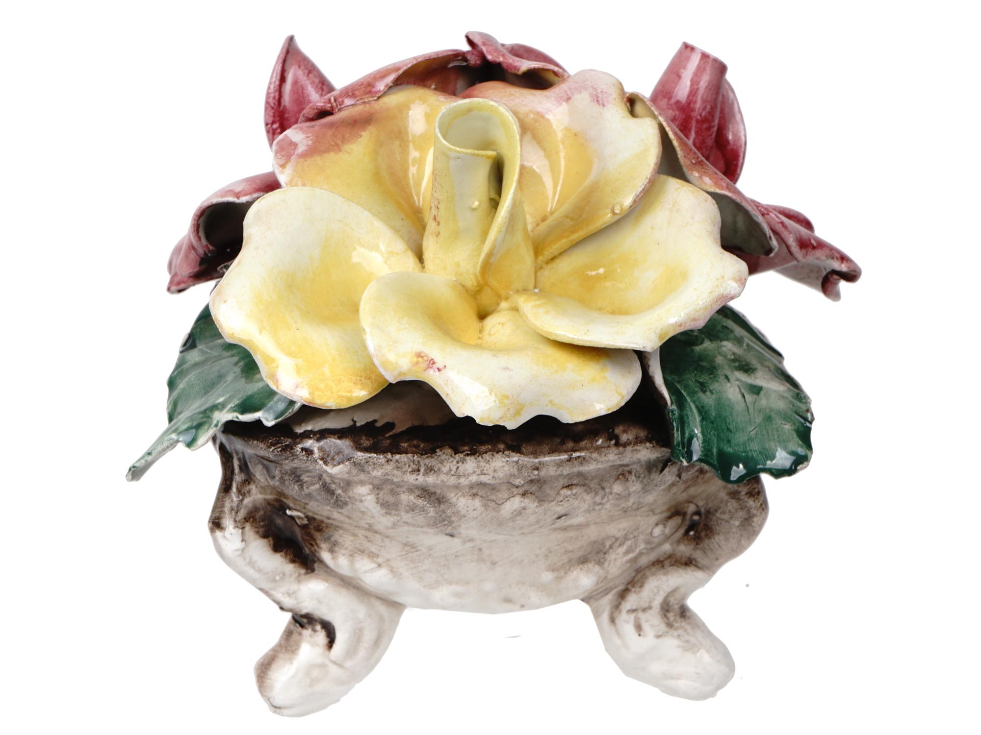 CAPODIMONTE FLOWER BASKETS AND ZHOSTOVO TRAYS PIC-4